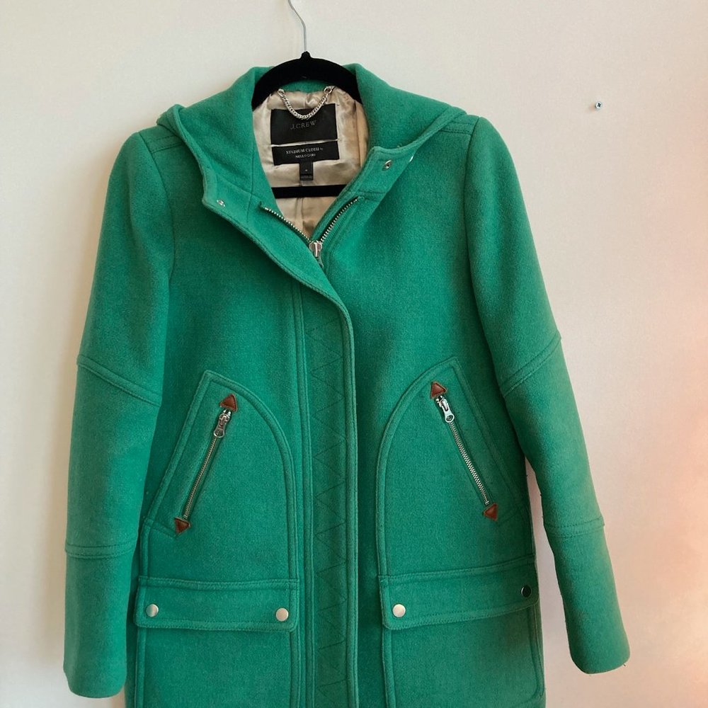 J. Crew Chateau Parka Stadium Coat - Alpine Meadow Green - size 4